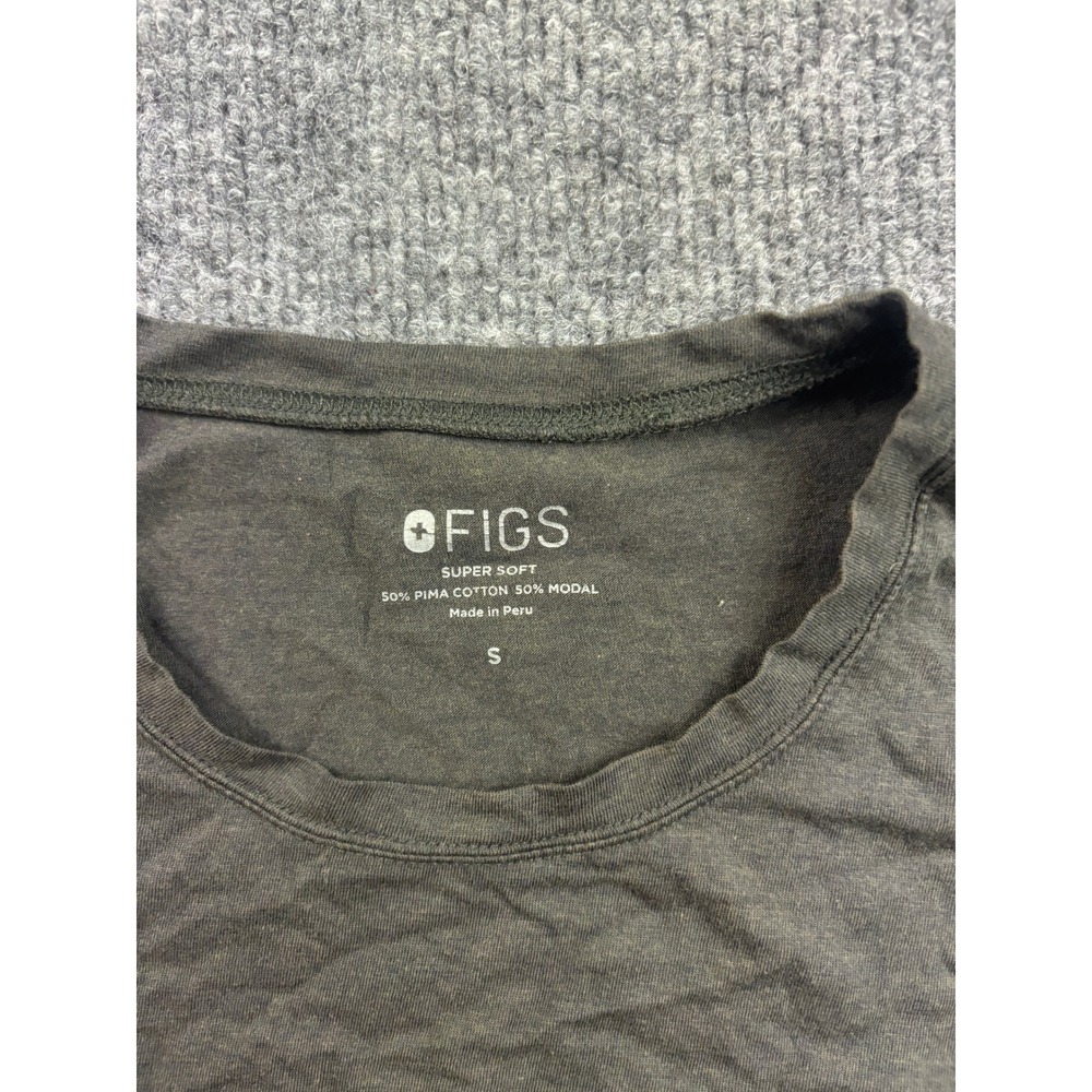 FIGS T-Shirt Women Size S Gray Pima Cotton Modal Super Soft Short Sleeve Tee - Picture 2 of 5